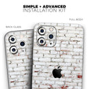 Grungy Red & White Brick Wall  - Protective Skin Wrap & Decal – Compatible with iPhone SE to iPhone 17 Pro Max (All Models)