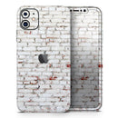 Grungy Red & White Brick Wall  - Protective Skin Wrap & Decal – Compatible with iPhone SE to iPhone 17 Pro Max (All Models)