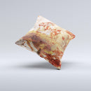 Grungy Red Panel V3 ink-Fuzed Decorative Throw Pillow