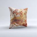 Grungy Red Panel V3 ink-Fuzed Decorative Throw Pillow