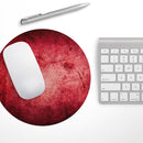 Grungy Red Scratched Surface// WaterProof Rubber Foam Backed Anti-Slip Mouse Pad for Home Work Office or Gaming Computer Desk