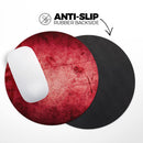 Grungy Red Scratched Surface// WaterProof Rubber Foam Backed Anti-Slip Mouse Pad for Home Work Office or Gaming Computer Desk