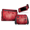 Grungy Red Scratched Surface // Skin Decal Wrap Kit for Nintendo Switch Console & Dock, Joy-Cons, Pro Controller, Lite, 3DS XL, 2DS XL, DSi, or Wii - Vinyl Skin Wrap for Nintendo Switch 2, OLED, Lite, Pro Controller, Wii & Classic Handhelds