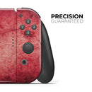 Grungy Red Scratched Surface // Skin Decal Wrap Kit for Nintendo Switch Console & Dock, Joy-Cons, Pro Controller, Lite, 3DS XL, 2DS XL, DSi, or Wii - Vinyl Skin Wrap for Nintendo Switch 2, OLED, Lite, Pro Controller, Wii & Classic Handhelds