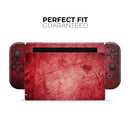 Grungy Red Scratched Surface // Skin Decal Wrap Kit for Nintendo Switch Console & Dock, Joy-Cons, Pro Controller, Lite, 3DS XL, 2DS XL, DSi, or Wii - Vinyl Skin Wrap for Nintendo Switch 2, OLED, Lite, Pro Controller, Wii & Classic Handhelds