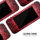 Grungy Red Scratched Surface // Skin Decal Wrap Kit for Nintendo Switch Console & Dock, Joy-Cons, Pro Controller, Lite, 3DS XL, 2DS XL, DSi, or Wii - Vinyl Skin Wrap for Nintendo Switch 2, OLED, Lite, Pro Controller, Wii & Classic Handhelds