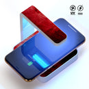 Grungy Red Scratched Surface UV Germicidal Sanitizing Sterilizing Wireless Smart Phone Screen Cleaner + Charging Station
