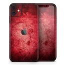 Grungy Red Scratched Surface // Skin-Kit compatible with the Apple iPhone 14, 13, 12, 12 Pro Max, 12 Mini, 11 Pro, SE, X/XS + (All iPhones Available)