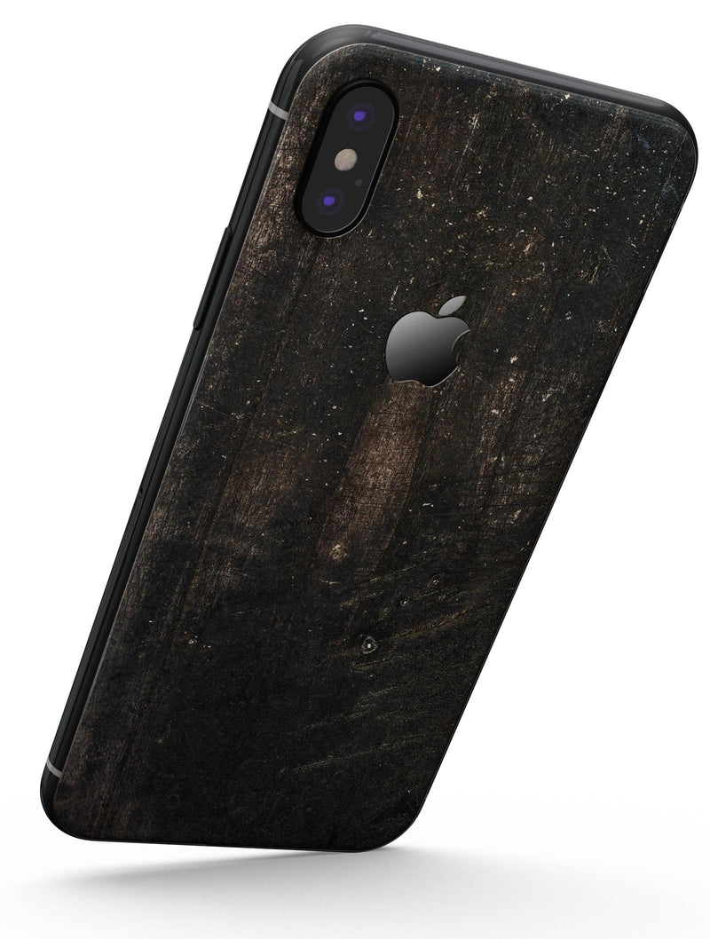Grungy Scratched Woodgrain Surface - iPhone X Skin-Kit