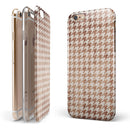 Grungy Tangerine Houndstooth Pattern iPhone 6/6s or 6/6s Plus 2-Piece Hybrid INK-Fuzed Case