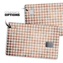 Grungy Tangerine Houndstooth Pattern - Premium Protective Decal Skin-Kit for the Apple Credit Card