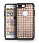 Grungy Tangerine Houndstooth Pattern - iPhone 7 or 7 Plus Commuter Case Skin Kit