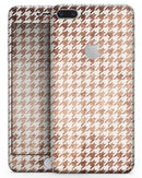 Grungy Tangerine Houndstooth Pattern - Skin-kit for the iPhone 8 or 8 Plus