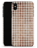 Grungy Tangerine Houndstooth Pattern - iPhone X Clipit Case