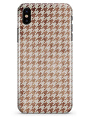 Grungy Tangerine Houndstooth Pattern - iPhone X Clipit Case