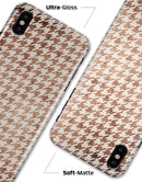 Grungy Tangerine Houndstooth Pattern - iPhone X Clipit Case