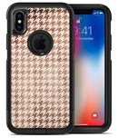 Grungy Tangerine Houndstooth Pattern - iPhone X OtterBox Case & Skin Kits
