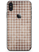Grungy Tangerine Houndstooth Pattern - iPhone X Skin-Kit