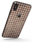 Grungy Tangerine Houndstooth Pattern - iPhone X Skin-Kit