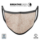 Grungy Tangerine Tile Pattern - Made in USA Mouth Cover Unisex Anti-Dust Cotton Blend Reusable & Washable Face Mask with Adjustable Sizing for Adult or Child