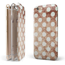 Grungy Tangerine with White Polka Dots  iPhone 6/6s or 6/6s Plus 2-Piece Hybrid INK-Fuzed Case