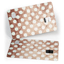 Grungy Tangerine with White Polka Dots  - Premium Protective Decal Skin-Kit for the Apple Credit Card