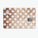 Grungy Tangerine with White Polka Dots  - Premium Protective Decal Skin-Kit for the Apple Credit Card