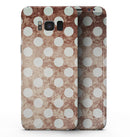 Grungy Tangerine with White Polka Dots  - Samsung Galaxy S8 Full-Body Skin Kit