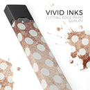 Grungy Tangerine with White Polka Dots  - Premium Decal Protective Skin-Wrap Sticker compatible with the Juul Labs vaping device