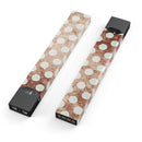 Grungy Tangerine with White Polka Dots  - Premium Decal Protective Skin-Wrap Sticker compatible with the Juul Labs vaping device