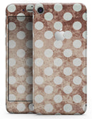 Grungy Tangerine with White Polka Dots  - Skin-kit for the iPhone 8 or 8 Plus