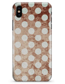 Grungy Tangerine with White Polka Dots  - iPhone X Clipit Case