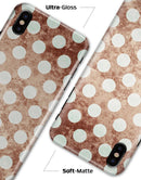 Grungy Tangerine with White Polka Dots  - iPhone X Clipit Case