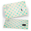 Grungy Teal Polka Dots - Premium Protective Decal Skin-Kit for the Apple Credit Card