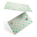 Grungy Teal Polka Dots - Premium Protective Decal Skin-Kit for the Apple Credit Card