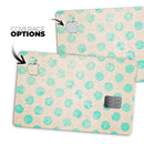 Grungy Teal Polka Dots - Premium Protective Decal Skin-Kit for the Apple Credit Card