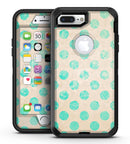 Grungy Teal Polka Dots - iPhone 7 Plus/8 Plus OtterBox Case & Skin Kits