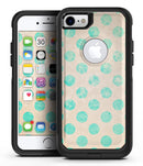 Grungy Teal Polka Dots - iPhone 7 or 8 OtterBox Case & Skin Kits