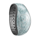Grungy Teal Wavy Abstract Surface - Decal Skin Wrap Kit for the Disney Magic Band