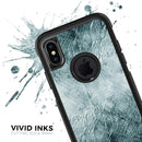 Grungy Teal Wavy Abstract Surface - Skin Kit for the iPhone OtterBox Cases