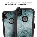 Grungy Teal Wavy Abstract Surface - Skin Kit for the iPhone OtterBox Cases