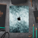 Grungy Teal Wavy Abstract Surface - Full Body Skin Decal for the Apple iPad Pro 12.9", 11", 10.5", 9.7", Air or Mini (All Models Available)