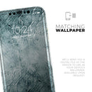 Grungy Teal Wavy Abstract Surface  - Protective Skin Wrap & Decal – Compatible with iPhone SE to iPhone 17 Pro Max (All Models)