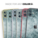 Grungy Teal Wavy Abstract Surface  - Protective Skin Wrap & Decal – Compatible with iPhone SE to iPhone 17 Pro Max (All Models)