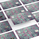 Grungy Teal and Pink Damask Pattern - Premium Protective Decal Skin-Kit for the Apple Credit Card
