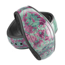 Grungy Teal and Pink Damask Pattern - Decal Skin Wrap Kit for the Disney Magic Band