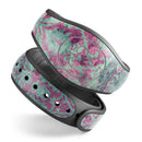Grungy Teal and Pink Damask Pattern - Decal Skin Wrap Kit for the Disney Magic Band