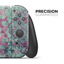 Grungy Teal and Pink Damask Pattern // Skin Decal Wrap Kit for Nintendo Switch Console & Dock, Joy-Cons, Pro Controller, Lite, 3DS XL, 2DS XL, DSi, or Wii - Vinyl Skin Wrap for Nintendo Switch 2, OLED, Lite, Pro Controller, Wii & Classic Handhelds