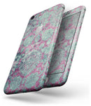 Grungy Teal and Pink Damask Pattern - Skin-kit for the iPhone 8 or 8 Plus
