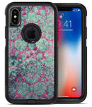 Grungy Teal and Pink Damask Pattern - iPhone X OtterBox Case & Skin Kits